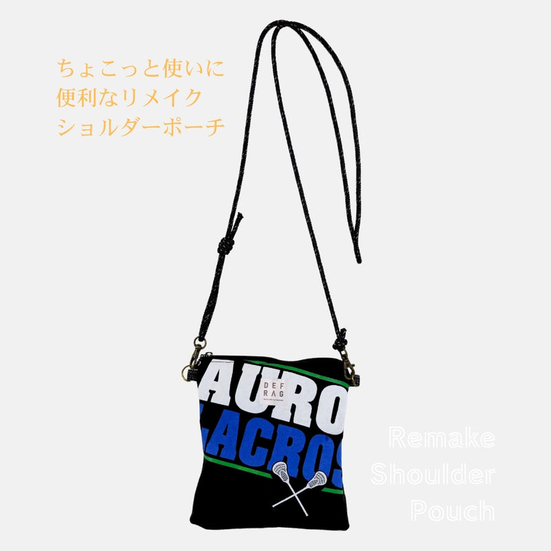 Re:SHOLDA|古着リメイク ファスナー付きミニショルダー(ラクロス) 一点モノ 男女兼用