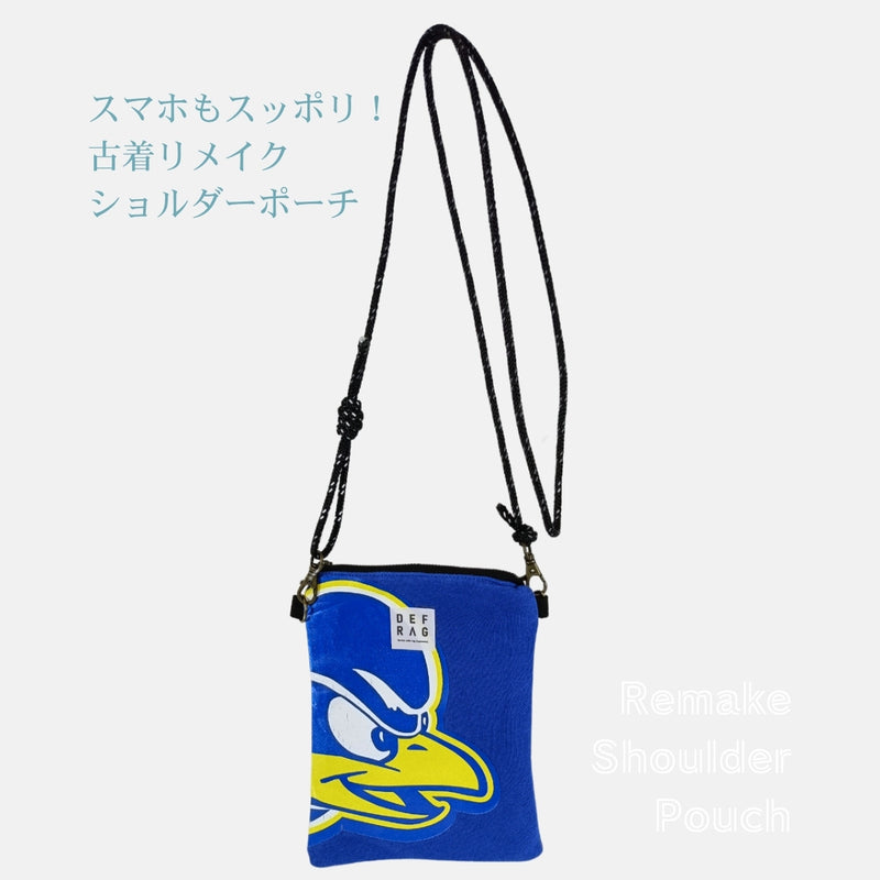 Re:SHOLDA|古着リメイク ファスナー付きミニショルダー(マスコット) 一点モノ 男女兼用