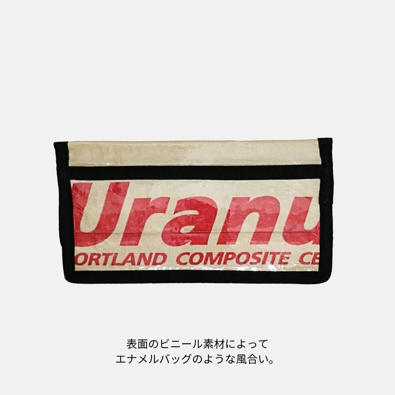 アップサイクルウォレット(レッド×アイボリー)長財布《JU-25-25》