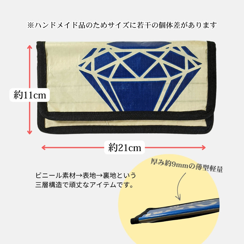 《AP-69-25》アップサイクルウォレット/セメント袋リメイク長財布