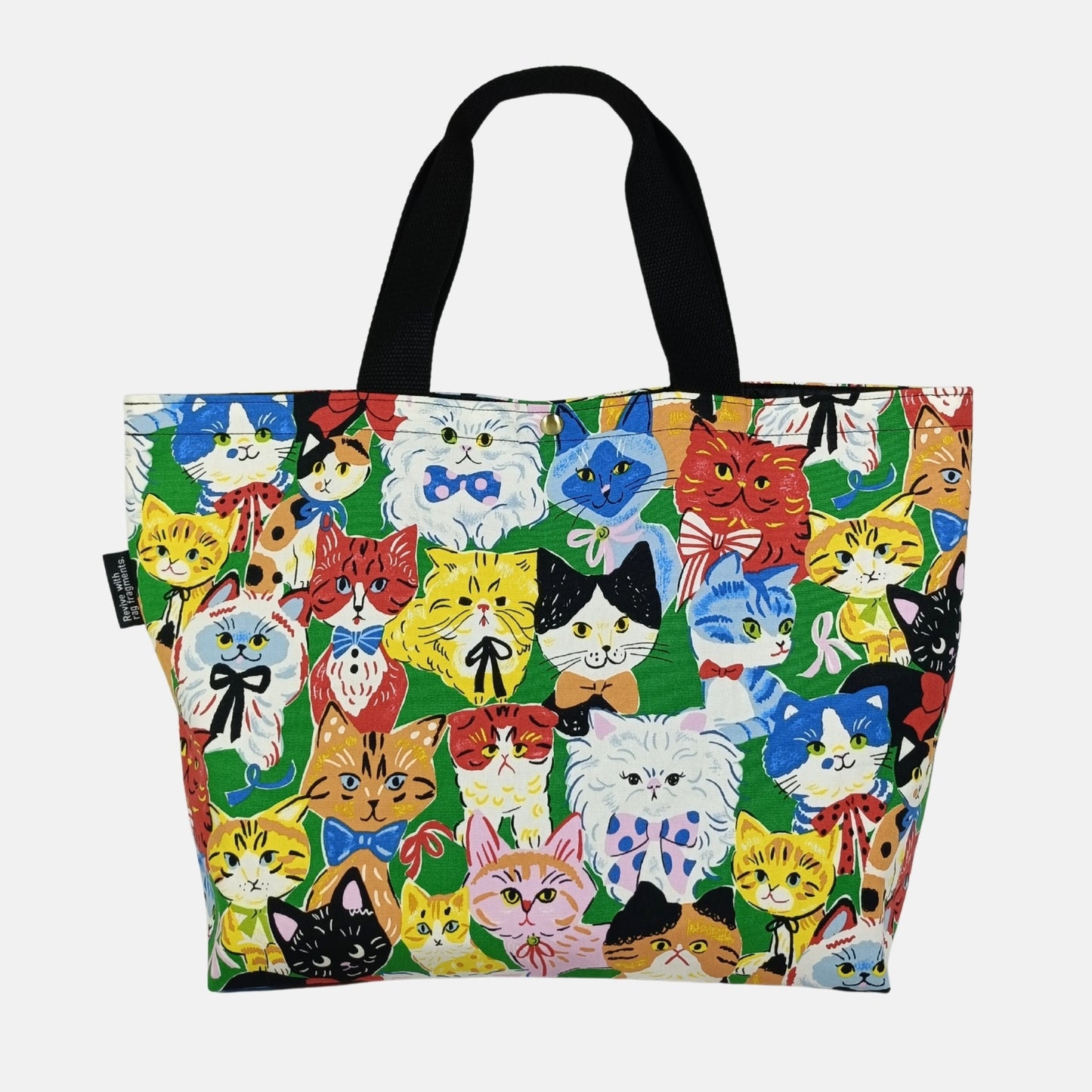 【新品】猫柄トートバッグ:ねこまみれ/ねこばなな