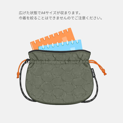 販売終了：猫キルティング巾着ショルダー