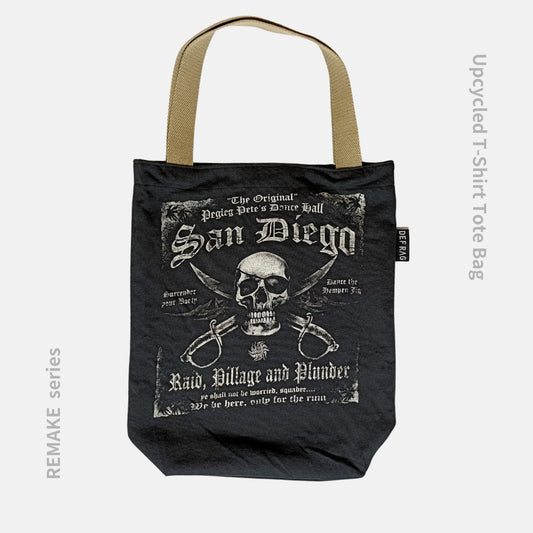 古着リメイク スカルプリントTシャツトートバッグ《AU-43-25》