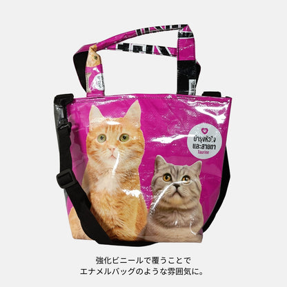 茶トラと友達 A4対応2Wayショルダートートバッグ《JL-23-25》