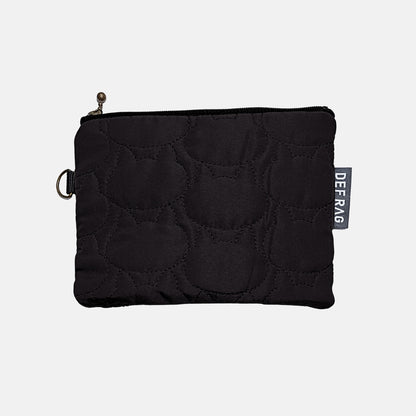 猫キルティングふっくらポーチ（フラットタイプ）