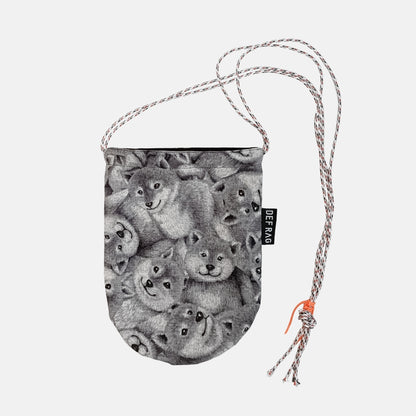 CORON - 柴犬だらけ 巾着ショルダー