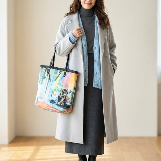 【一点モノ】猫フォト大判トートバッグ