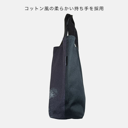 塀の上の猫：グラフィックキャット ポリ帆布トート