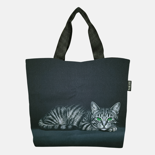 【予約限定デザイン】眠たげな視線の猫トート