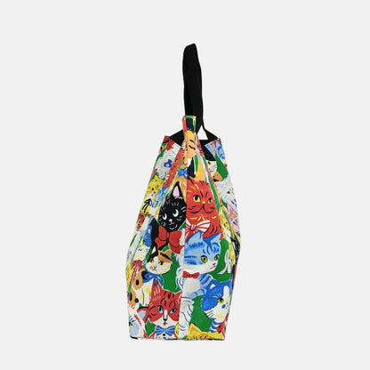 【新品】猫柄トートバッグ：ねこまみれ／ねこばなな