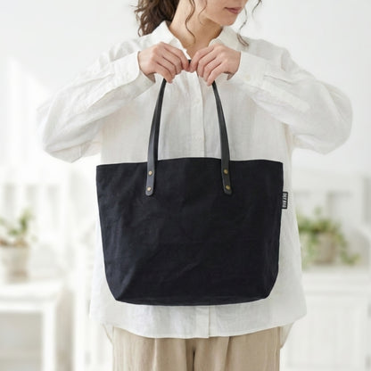 撥水加工：オトナの”育てる帆布”裏ネコトート