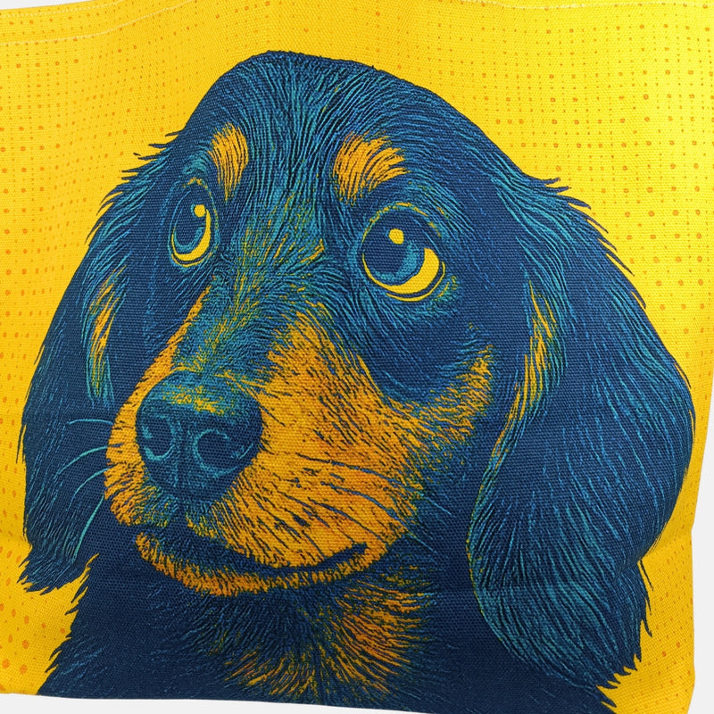 ポップアートミニチュアダックスフンド・トートバッグ