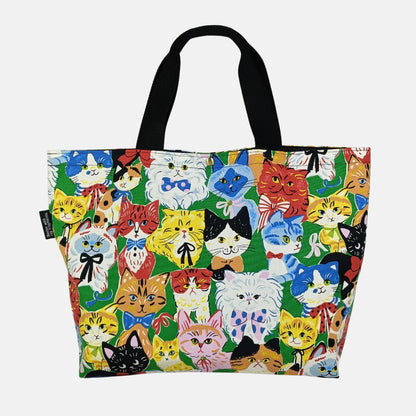 【新品】猫柄トートバッグ：ねこまみれ／ねこばなな