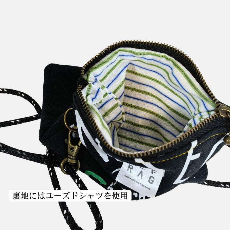 Re:SHOLDA｜古着リメイク ファスナー付きミニショルダー（アメフトスウェット） 一点モノ 男女兼用