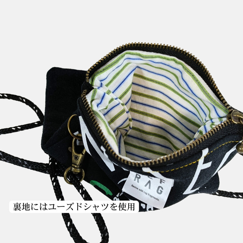 Re:SHOLDA｜古着リメイク ファスナー付きミニショルダー（アメフトスウェット） 一点モノ 男女兼用