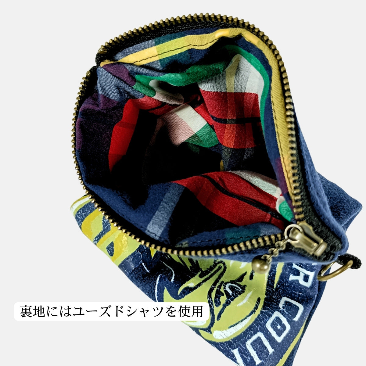 Re:SHOLDA｜一点モノ・古着リメイク 縦型ショルダーポーチ（スマホバッグ・サコッシュ）《MA-12-25》