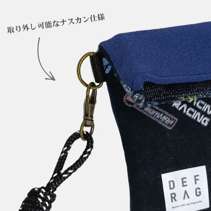 Re:FLAP｜折返しサコッシュ（スポーツ系スウェット）古着リメイク・一点モノ 男女兼用
