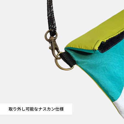 Re:FLAP｜リメイクフラップサコッシュ（イエロー×グリーン×ホワイト）DEFRAG《JU-01-25》