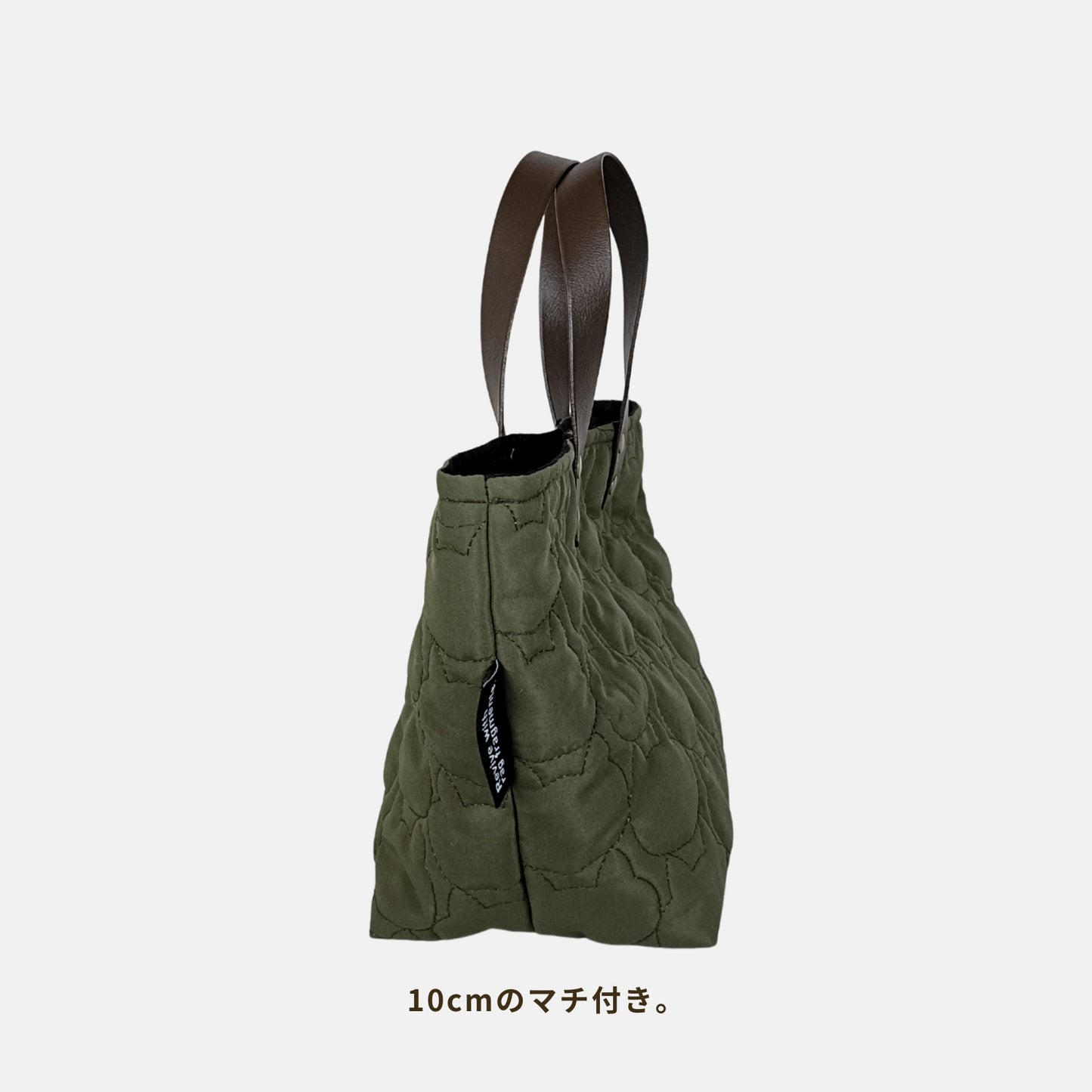 販売終了：猫柄ステッチ入り中綿キルティングミニバッグ