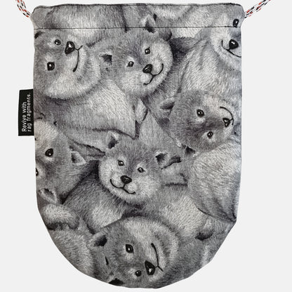 CORON - 柴犬だらけ 巾着ショルダー