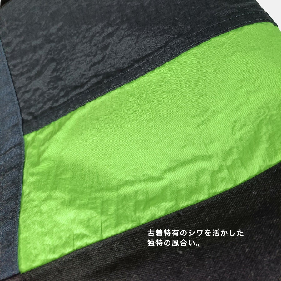 【一点物】猫グラフィック×リメイクナイロン A4ショルダーバッグ