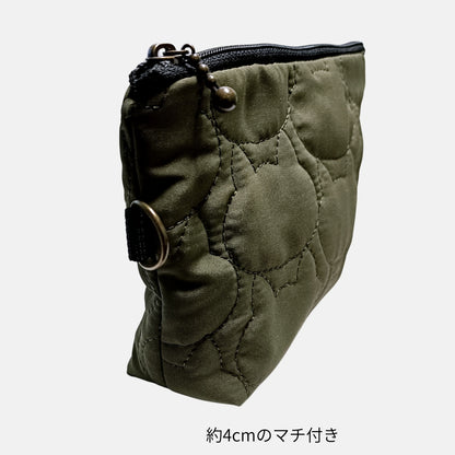 猫キルティングふっくらポーチ（マチ付きタイプ）