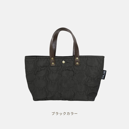 販売終了：猫柄ステッチ入り中綿キルティングミニバッグ