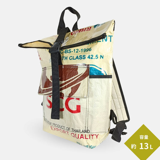 セメント袋アップサイクルリュック 13L《dc-30-24》