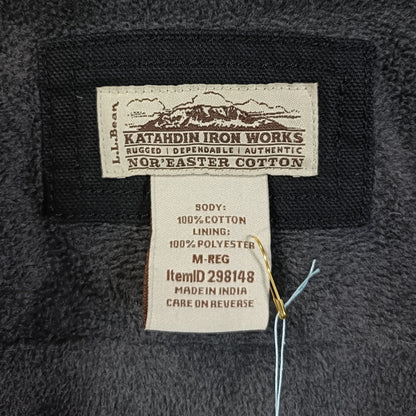 古着L.L.Beanダック地シャツジャケット 裏フリース／KATAHDIN IRON WORKS：カタディン・アイアン・ワークス