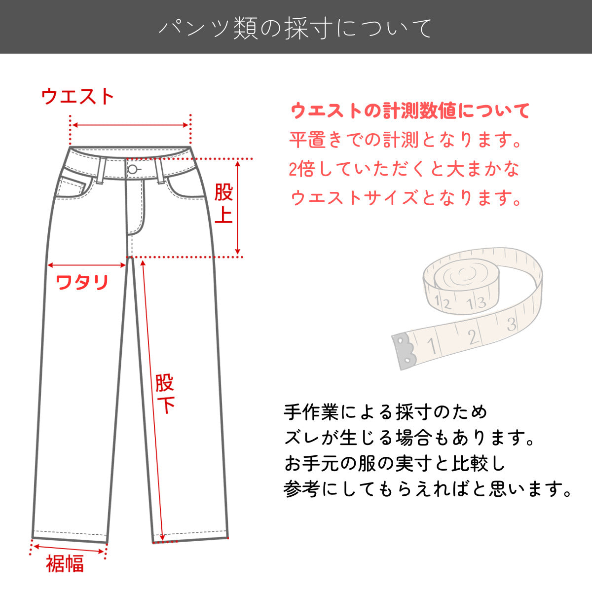 水着 採寸 オファー 方法 メンズ