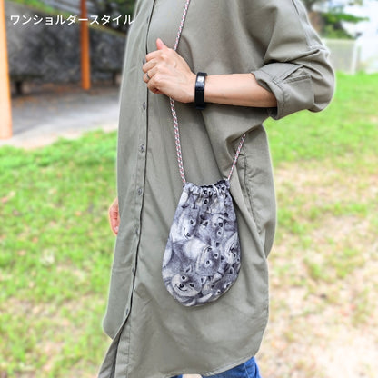 CORON - 柴犬だらけ 巾着ショルダー